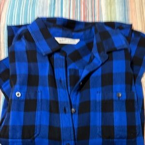 Woolrich Vibrant Blue Checkered Kids Button-Down Shirt